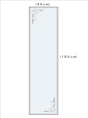 アイビー1 W400×H1500(面取り)【壁掛け用】 図面