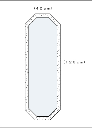 煌(きらめき) 八角形W400×H1200 図面