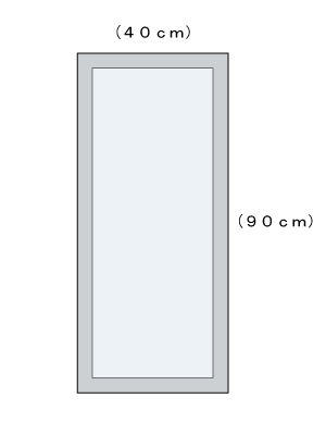 シンプル1 W400×H900【壁掛け用】 図面